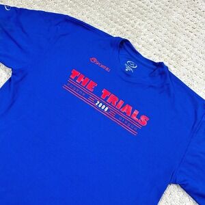 SportHill Shirt Mens Medium Blue 2008 Olympic Trials Eugene Oregon Made in USA